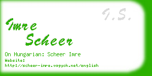 imre scheer business card